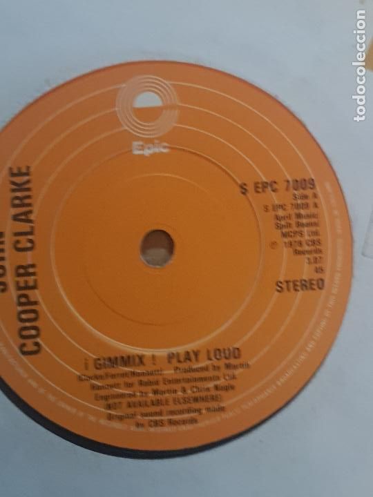 Discos de vinilo: JOHN COOPER CLARKE S EPC 7009 - Foto 1