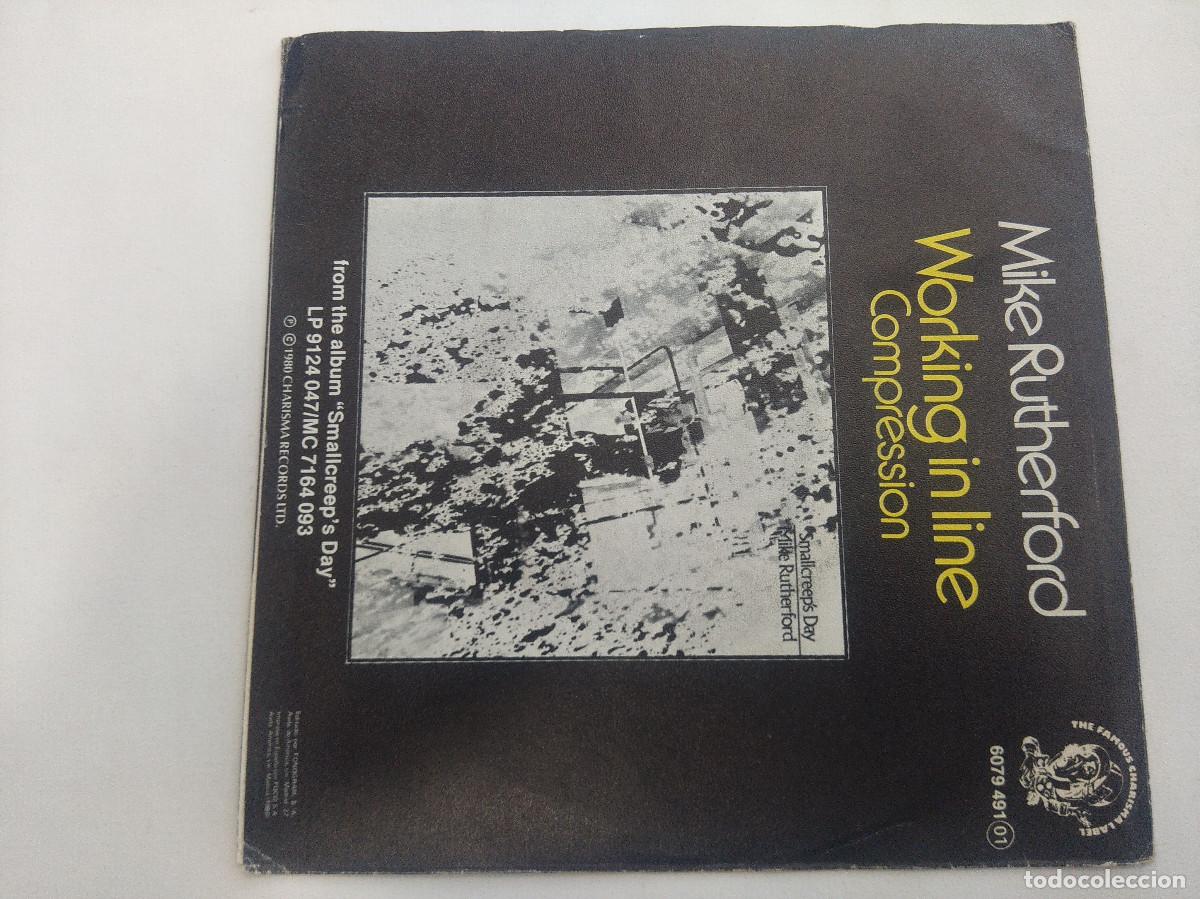 Discos de vinilo: MIKE RUTHERFORD/WORKING IN LINE/SINGLE. - Foto 3