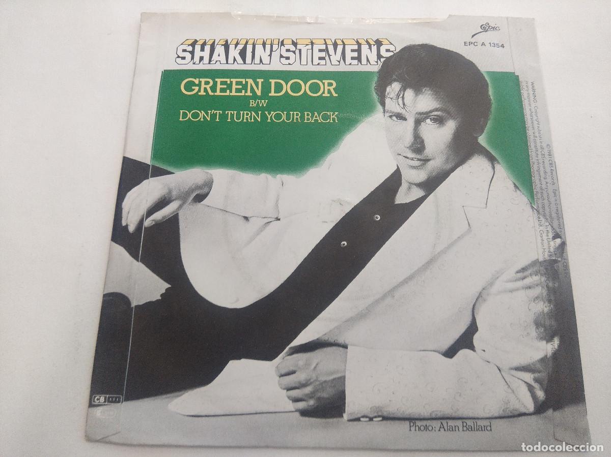 Discos de vinilo: SHAKIN STEVENS/GREEN DOOR/SINGLE. - Foto 3