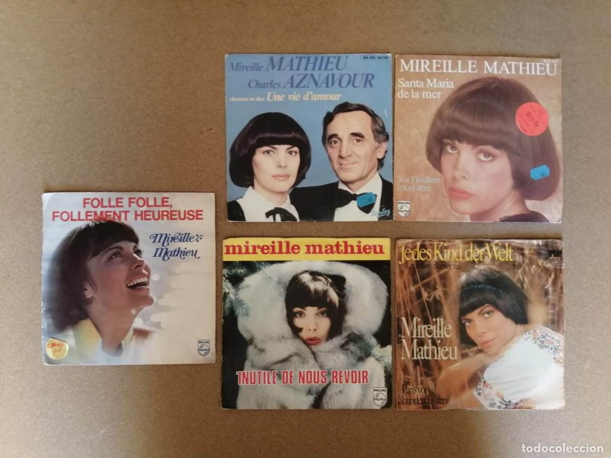 Discos de vinilo: 5 DISCOS SINGLE. MIREILLE MATHIEU - Foto 1