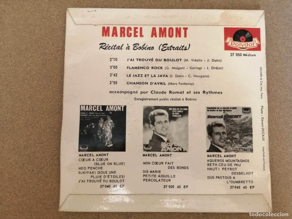 Discos de vinilo: DISCO SINGLE. MARCEL AMONT (RECITAL A BOBINO) - Foto 2