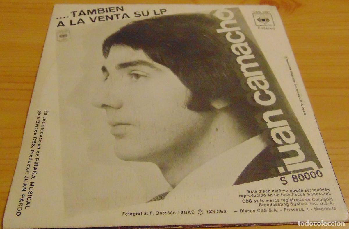 Discos de vinilo: JUAN CAMACHO - MIA - SINGLE CBS 1974 - Foto 2