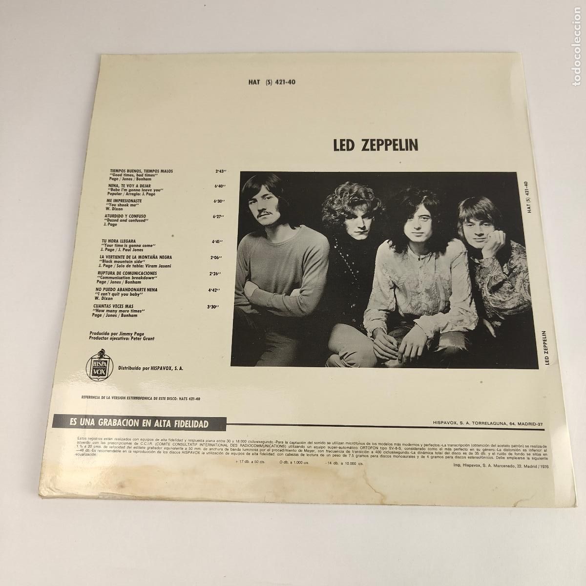 Discos de vinilo: LED ZEPPELIN - LED ZEPPELIN - Foto 2