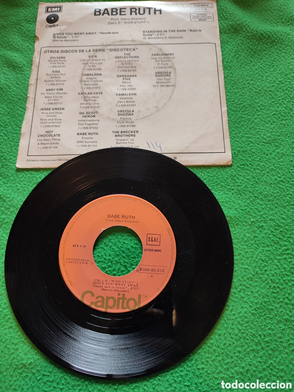 Discos de vinilo: Babe Ruth - Desde que te fuiste - Foto 2
