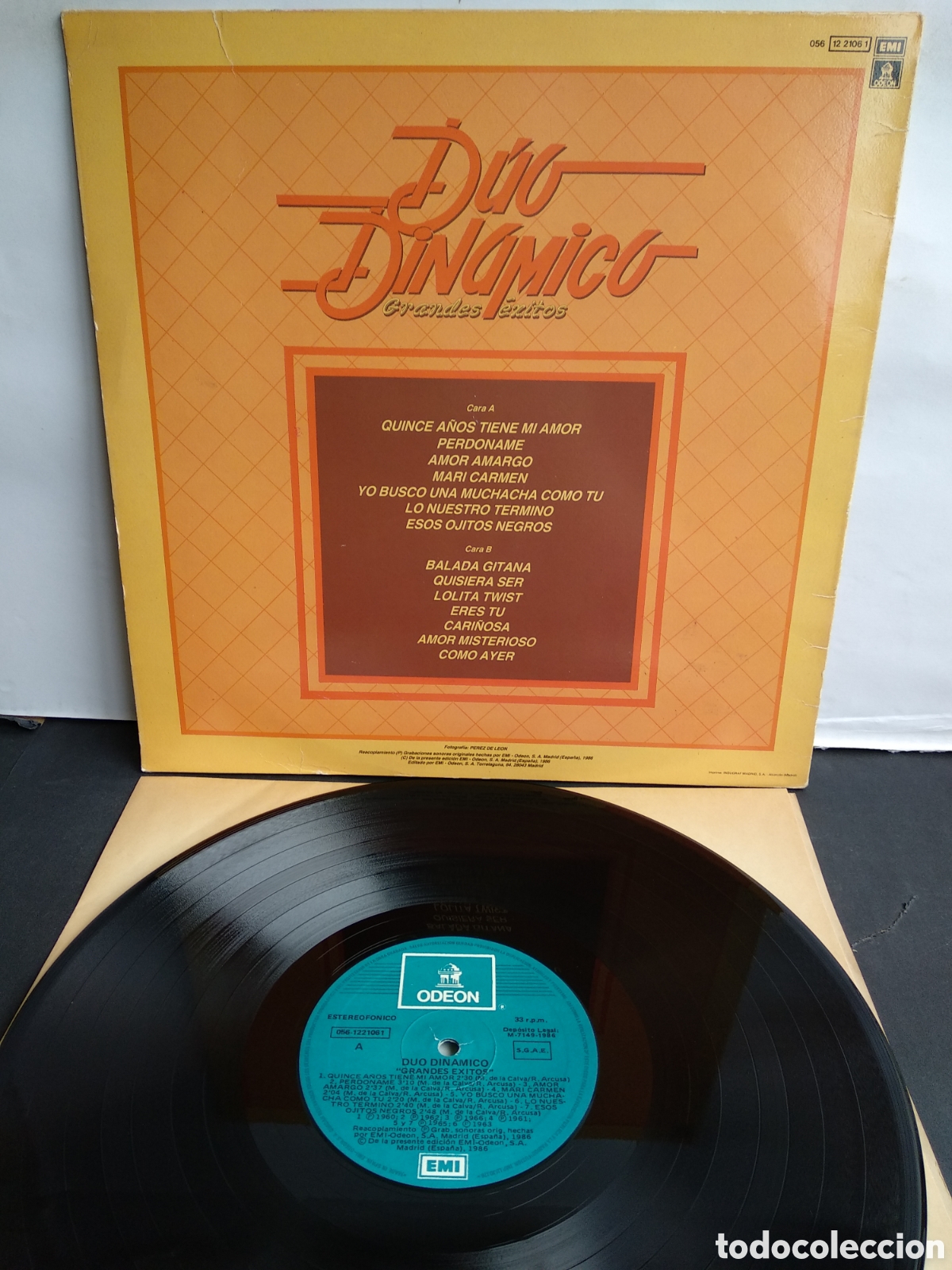 Discos de vinilo: DUO DIN&Aacute;MICO, GRANDES &Eacute;XITOS, SPAIN, ODEON, 1986, J.2 - Foto 2