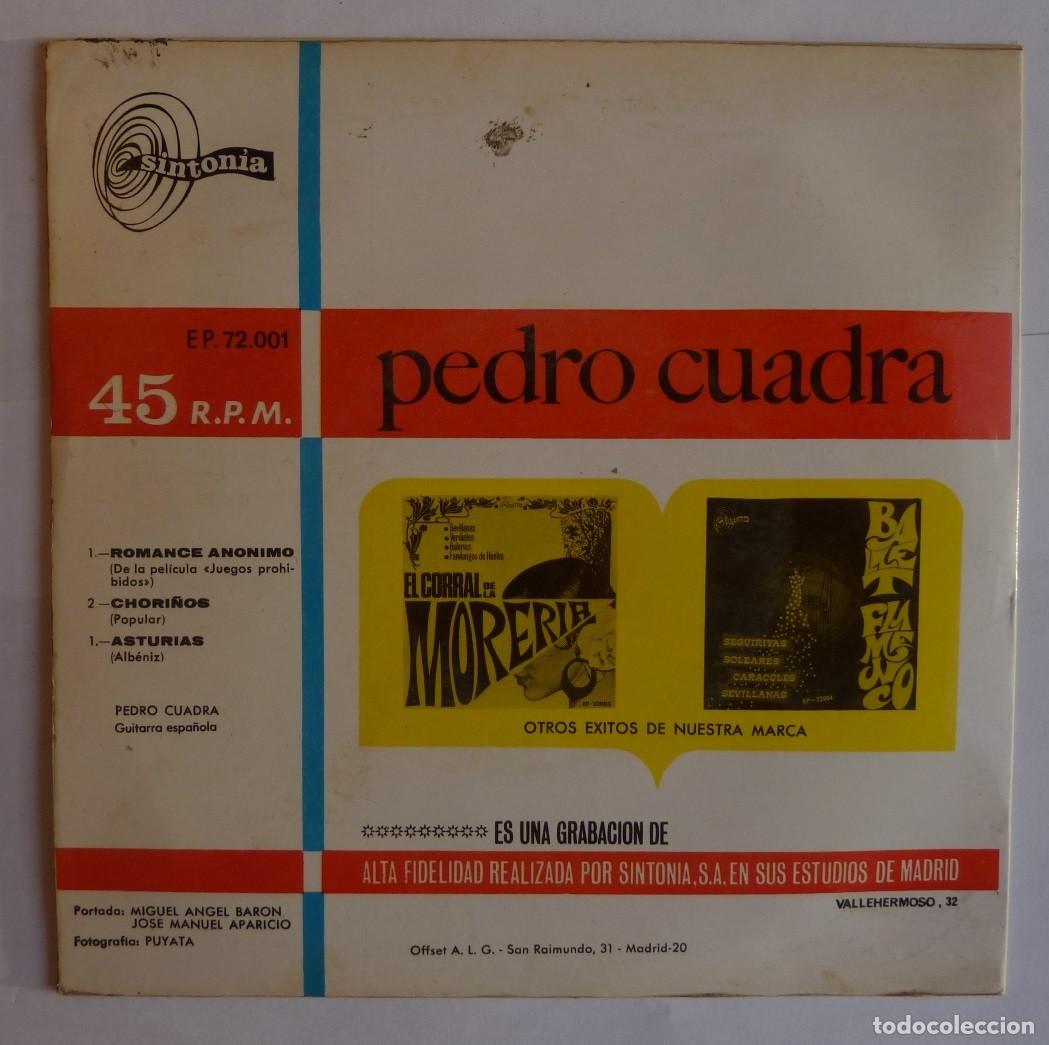 Discos de vinilo: PEDRO CUADRA // ROMANCE ANONIMO+3 // 1967 // EP - Foto 2