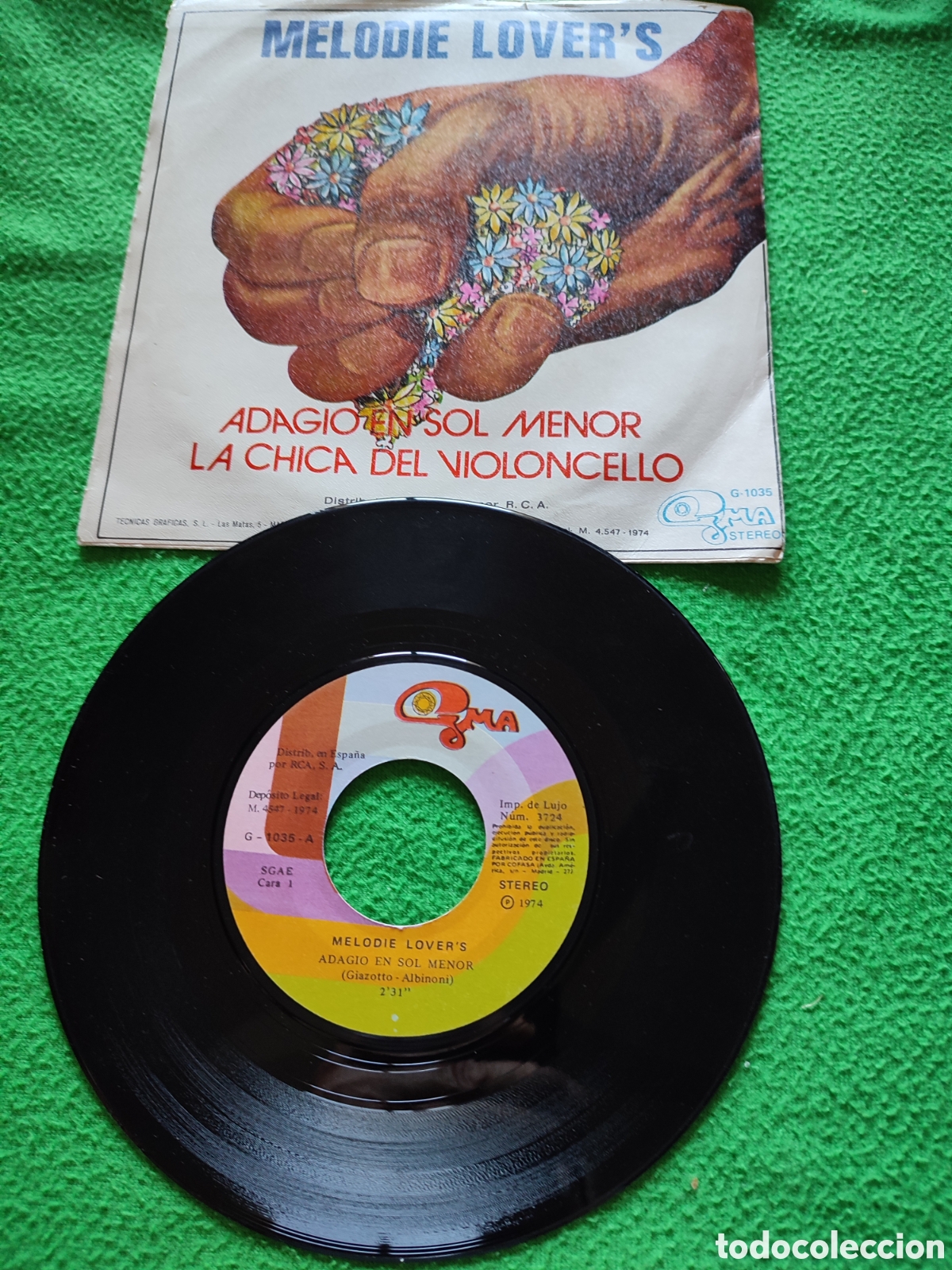 Discos de vinilo: Melodie lovers - Adagio en sol menor - Foto 2