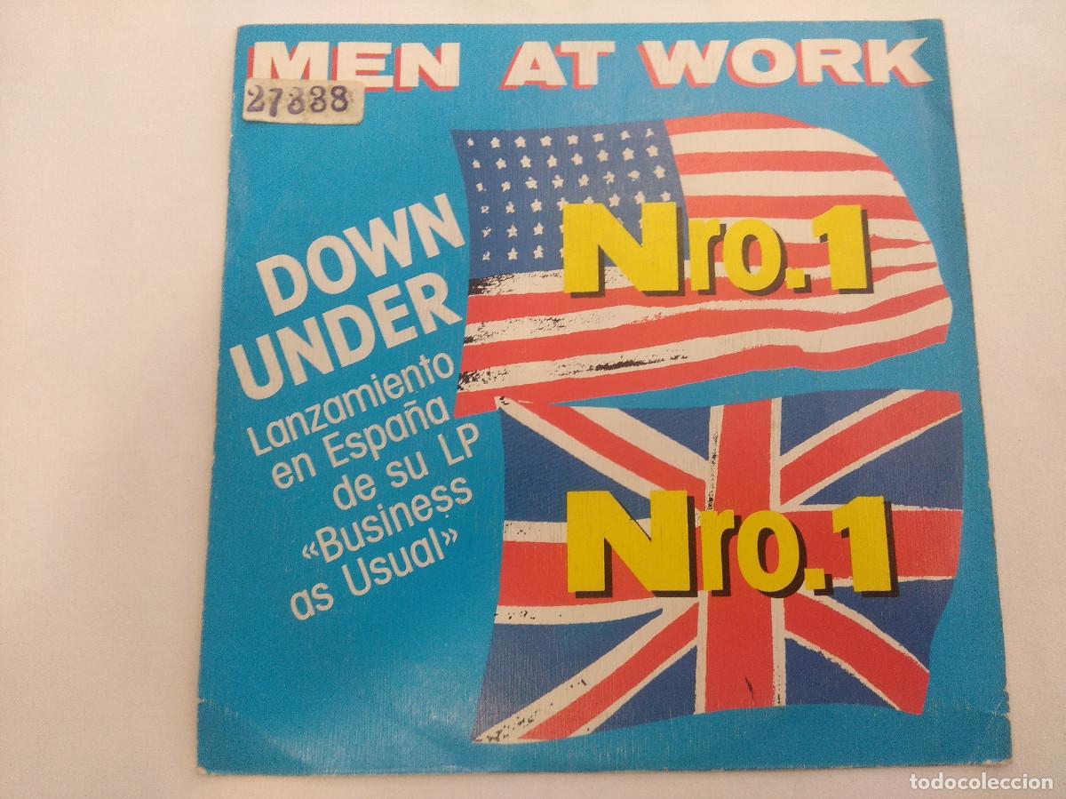 Discos de vinilo: MEN AT WORK/DOWN UNDER/SINGLE PROMOCIONAL. - Foto 1