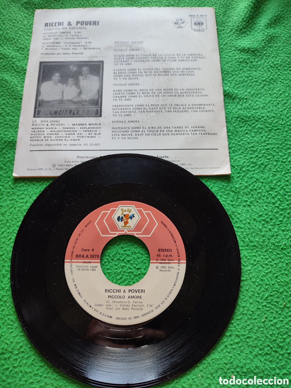 Discos de vinilo: Ricchi e Poveri - Piccolo amore - Foto 2
