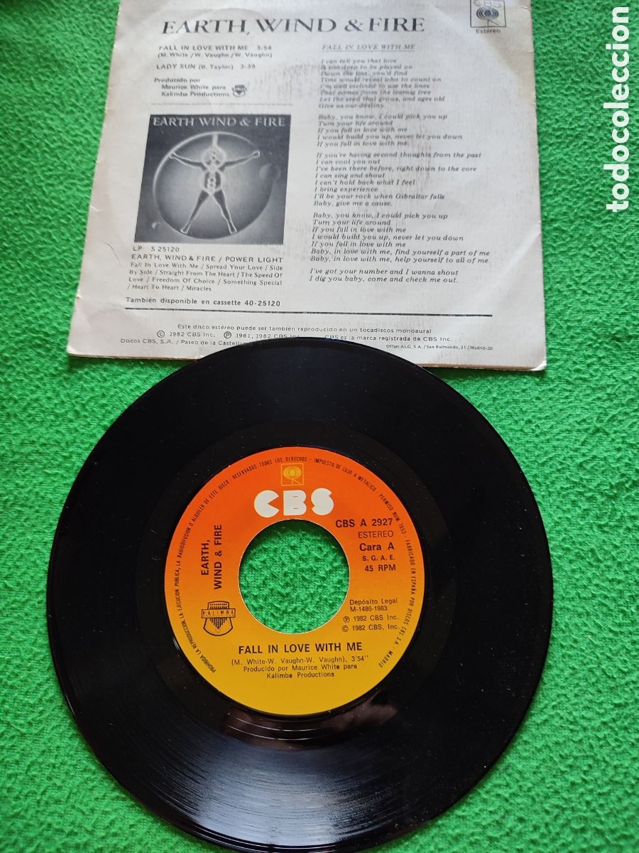 Discos de vinilo: Earth, Wind, Fire - Fall in love with me - Foto 2