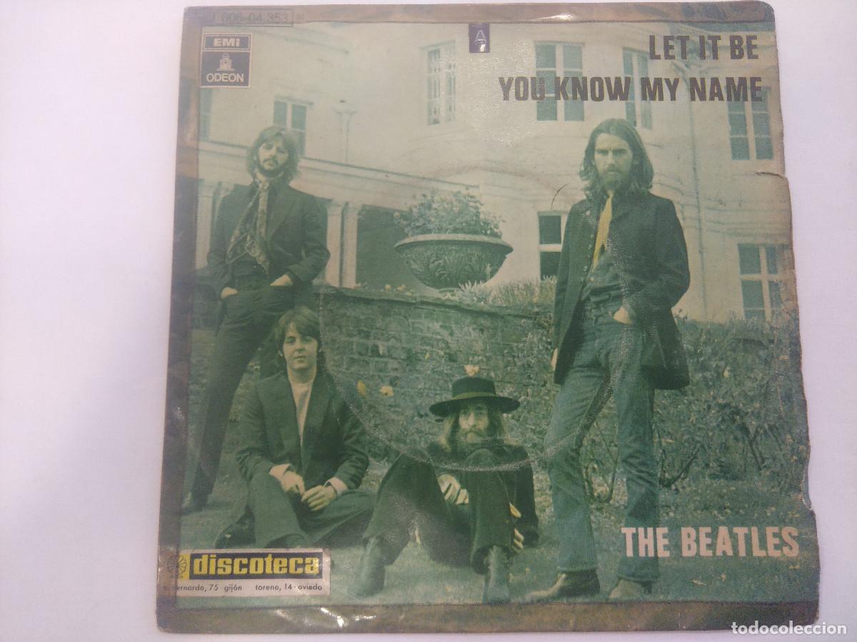 Discos de vinilo: THE BEATLES/LET IT BE/SINGLE. - Foto 1
