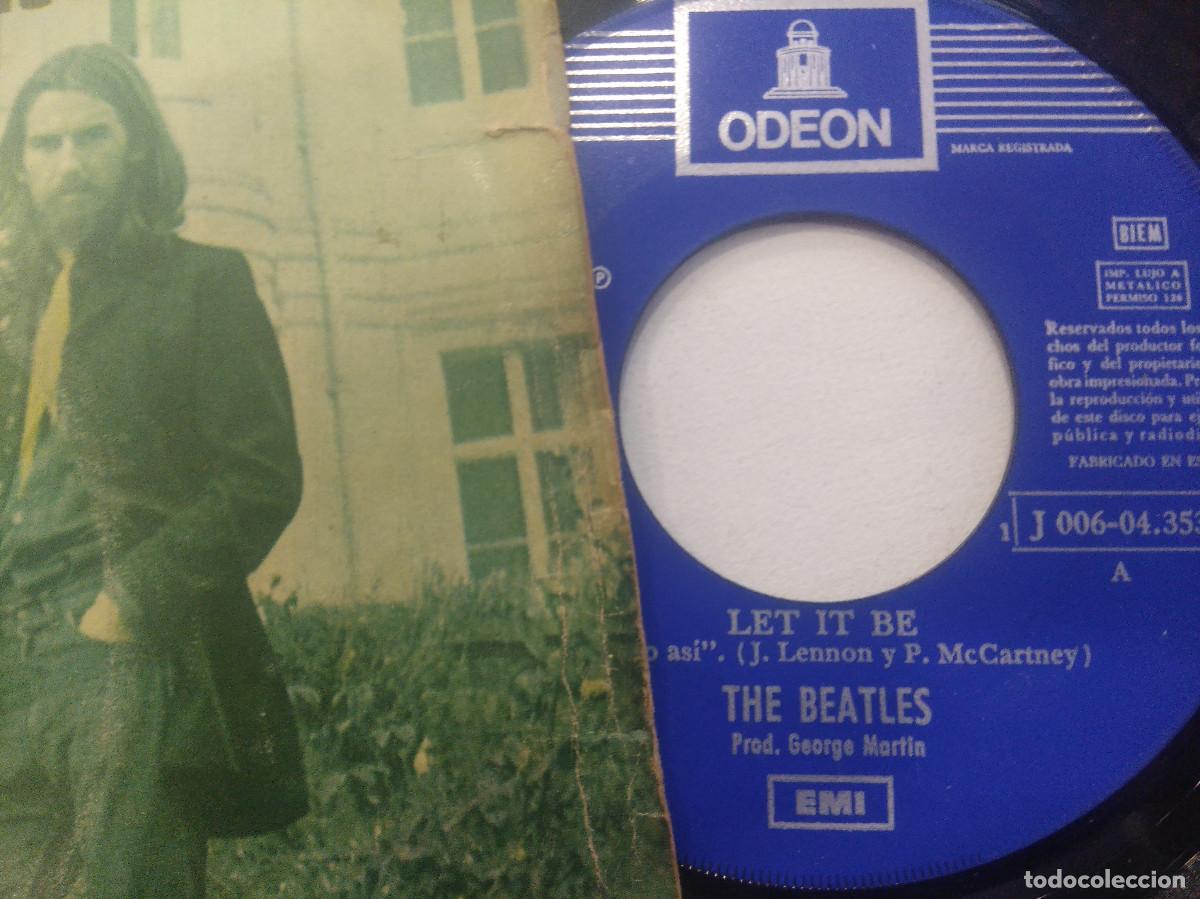 Discos de vinilo: THE BEATLES/LET IT BE/SINGLE. - Foto 2