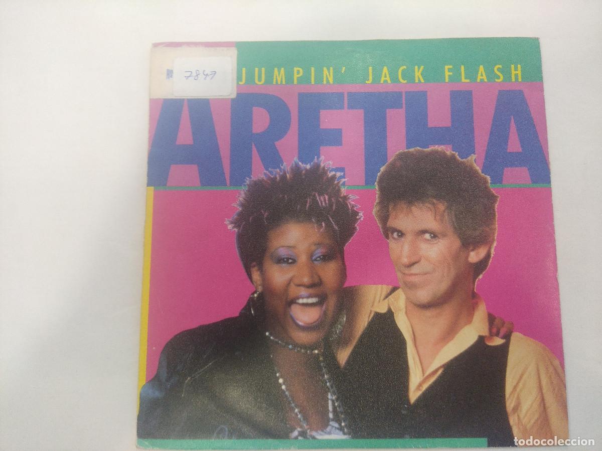 Discos de vinilo: ARETHA FRANKLIN/JAGGER-RICHARDS/JUMPIN JACK FLASH/SINGLE. - Foto 1