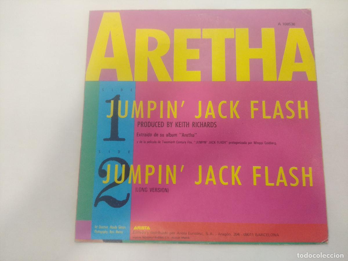 Discos de vinilo: ARETHA FRANKLIN/JAGGER-RICHARDS/JUMPIN JACK FLASH/SINGLE. - Foto 3