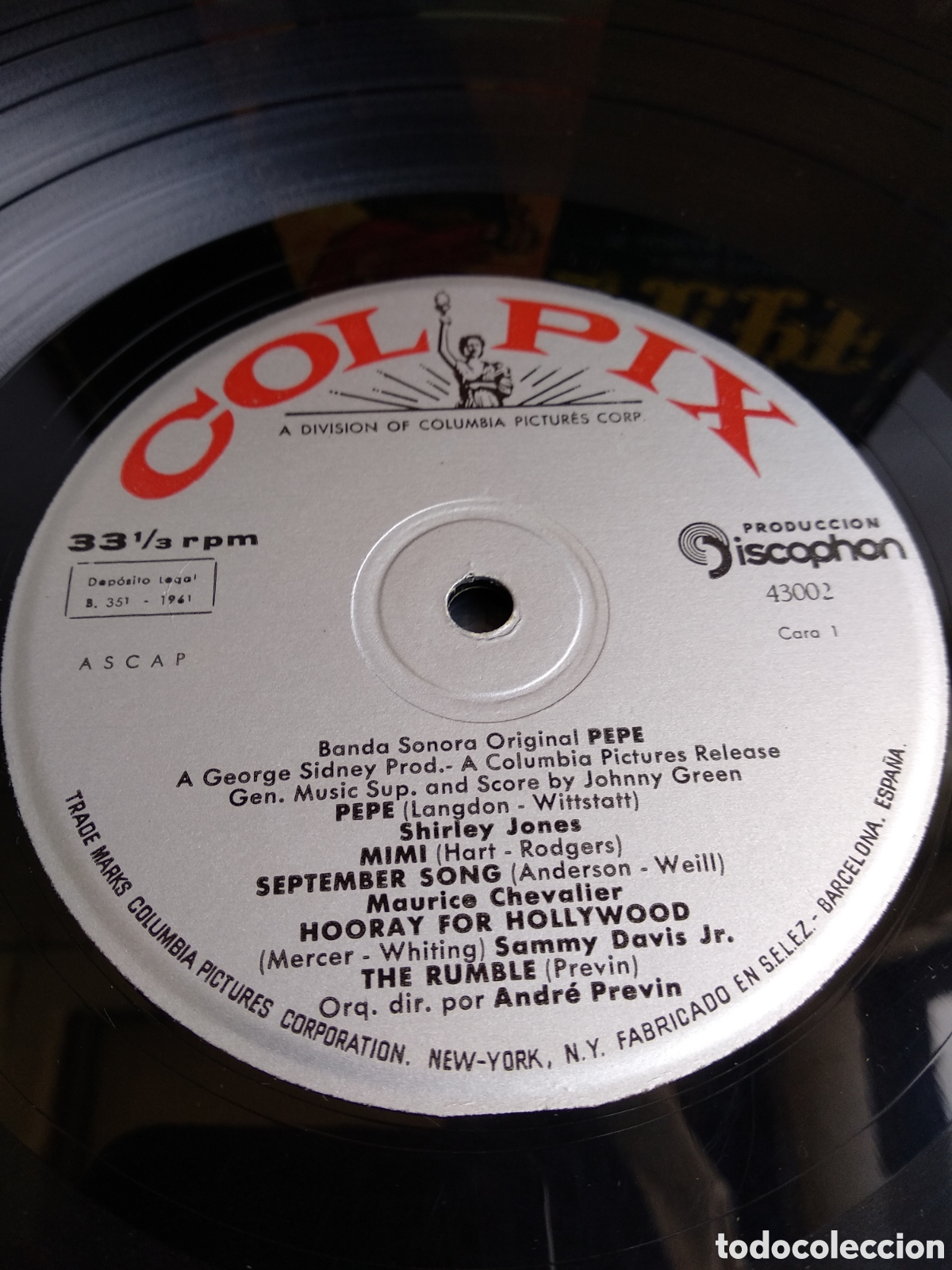 Discos de vinilo: PEPE, SPAIN, COLPIX, 1961, J.4 - Foto 4