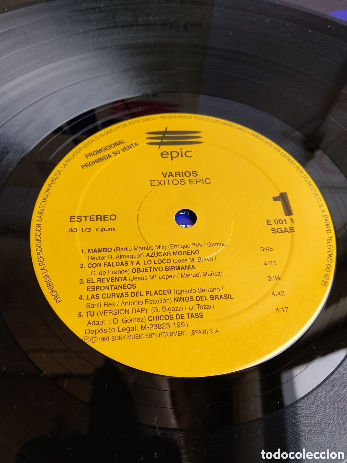 Discos de vinilo: EPIC &Eacute;XITOS, SPAIN, EPIC, 1991, J.4 - Foto 5