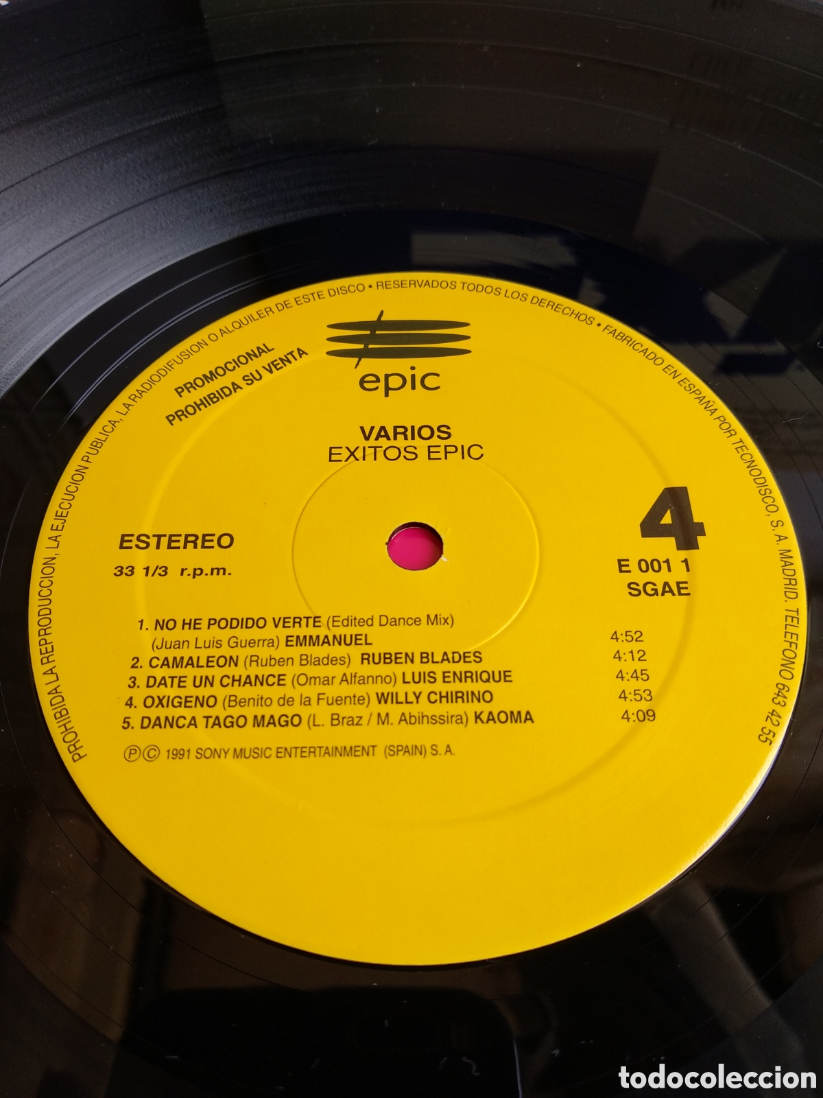 Discos de vinilo: EPIC &Eacute;XITOS, SPAIN, EPIC, 1991, J.4 - Foto 6