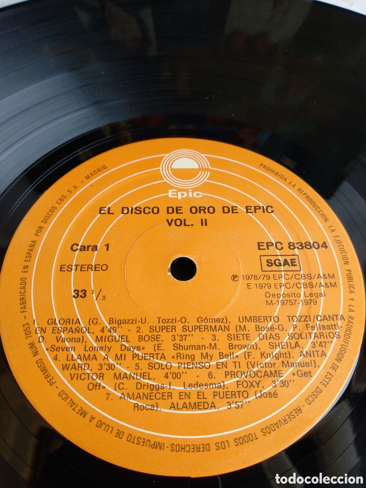 Discos de vinilo: EPIC 2, EL DISCO DE ORO, SPAIN, EPIC, 1979, J.4 - Foto 3