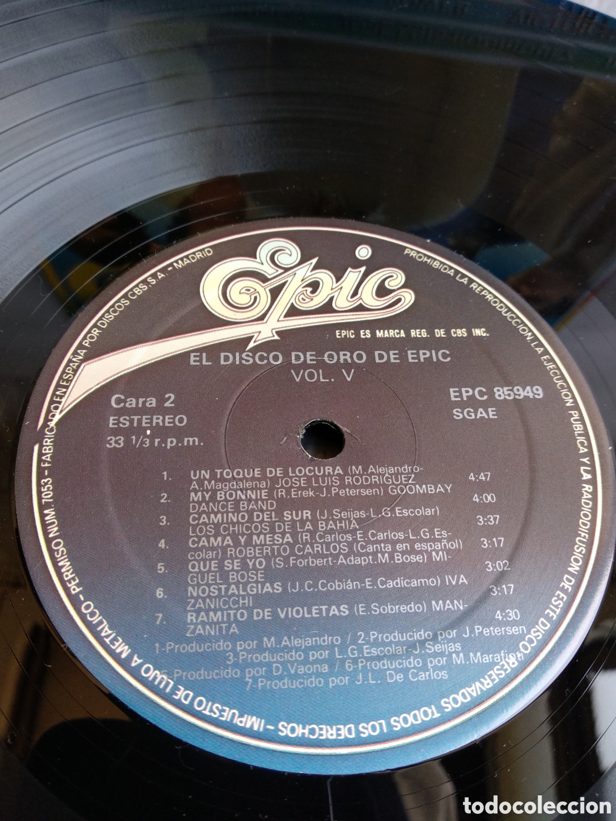 Discos de vinilo: EPIC 5, SPAIN, EPIC, 1982, J.4 - Foto 4