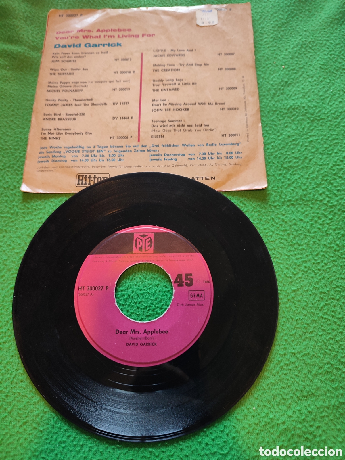 Discos de vinilo: David Garrick - Dear Mrs. Applebee - Foto 2