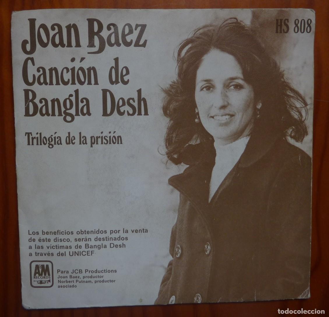 Discos de vinilo: JOAN BAEZ / CANCION DE BANGLA DESH / 1972 / SINGLE - Foto 1