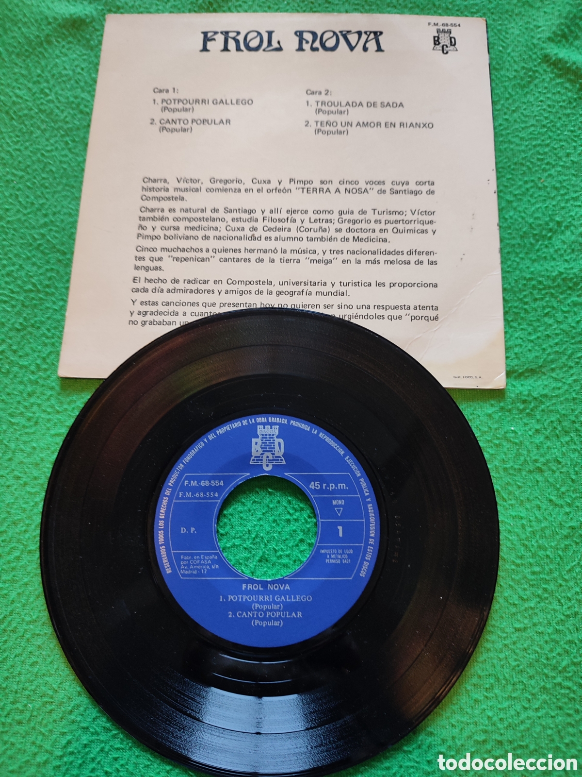 Discos de vinilo: Frol Nova - Potpourri gallego+ 3 - Foto 2