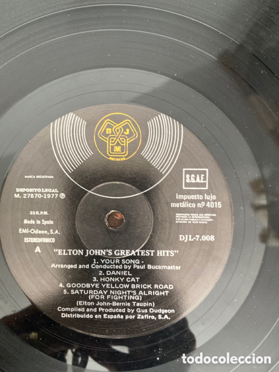 Discos de vinilo: Elton John Greatest Hits - Foto 5