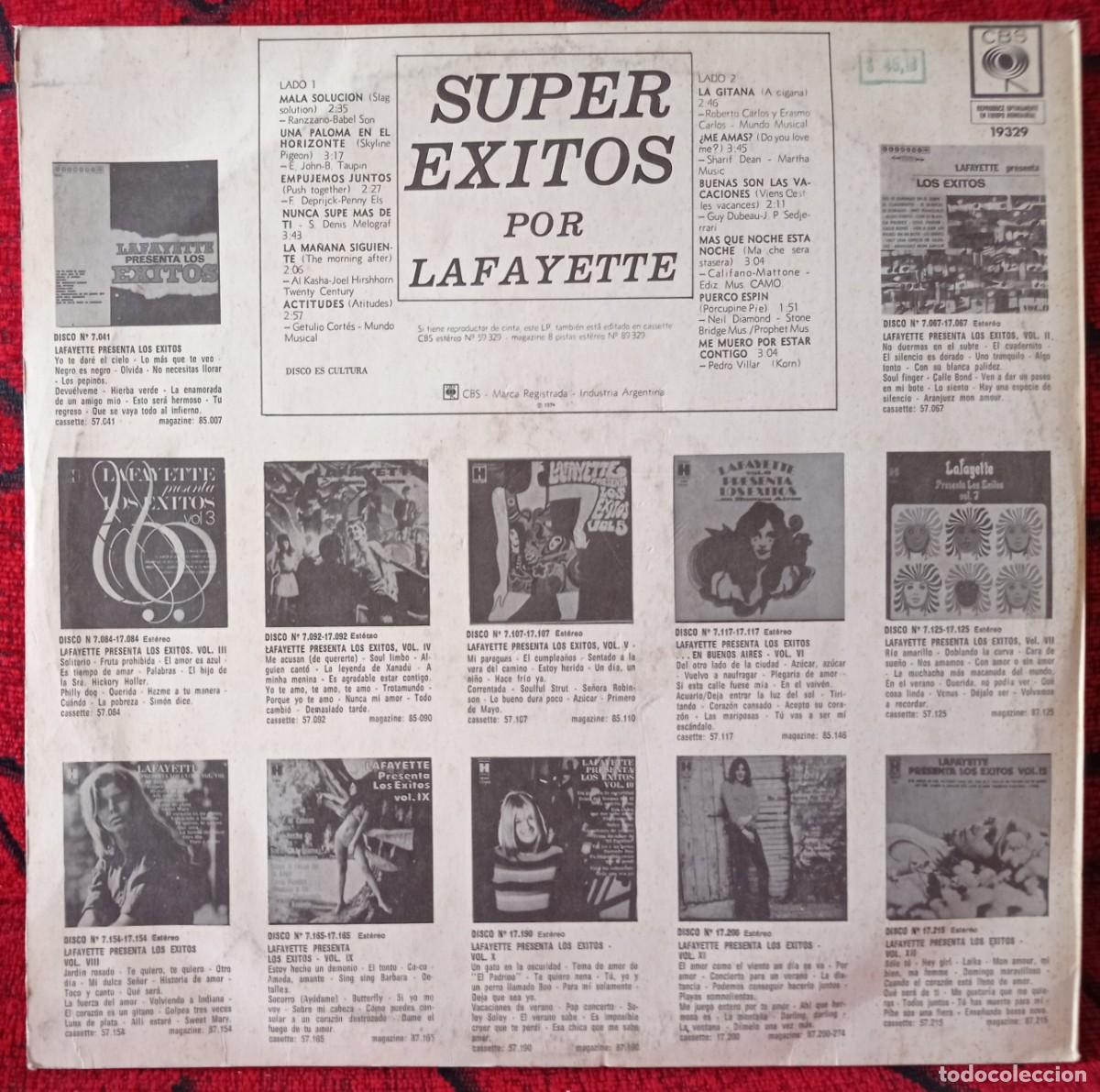 Discos de vinilo: LAFAYETTE ** Super Exitos ** VINILO ORIGINAL 1974 ARGENTINA LP - Foto 2