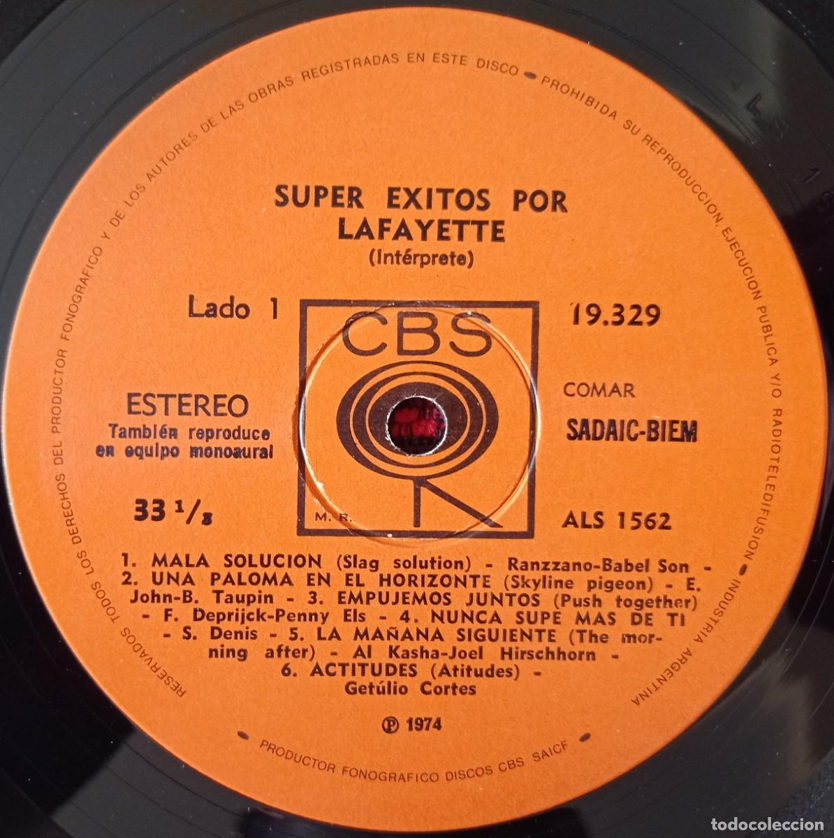 Discos de vinilo: LAFAYETTE ** Super Exitos ** VINILO ORIGINAL 1974 ARGENTINA LP - Foto 3