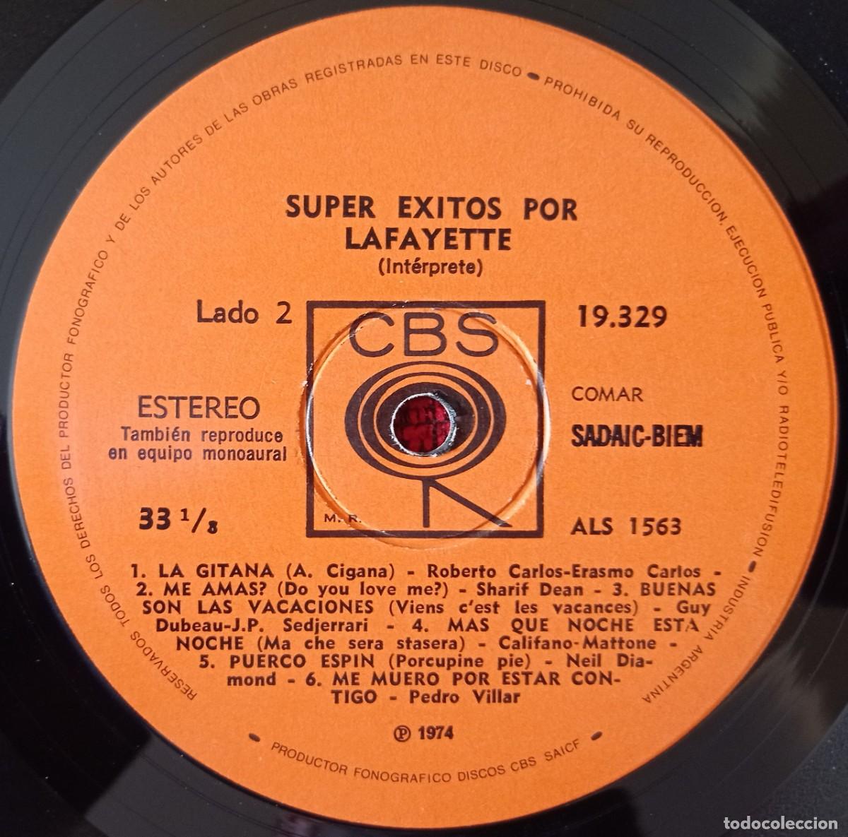 Discos de vinilo: LAFAYETTE ** Super Exitos ** VINILO ORIGINAL 1974 ARGENTINA LP - Foto 4