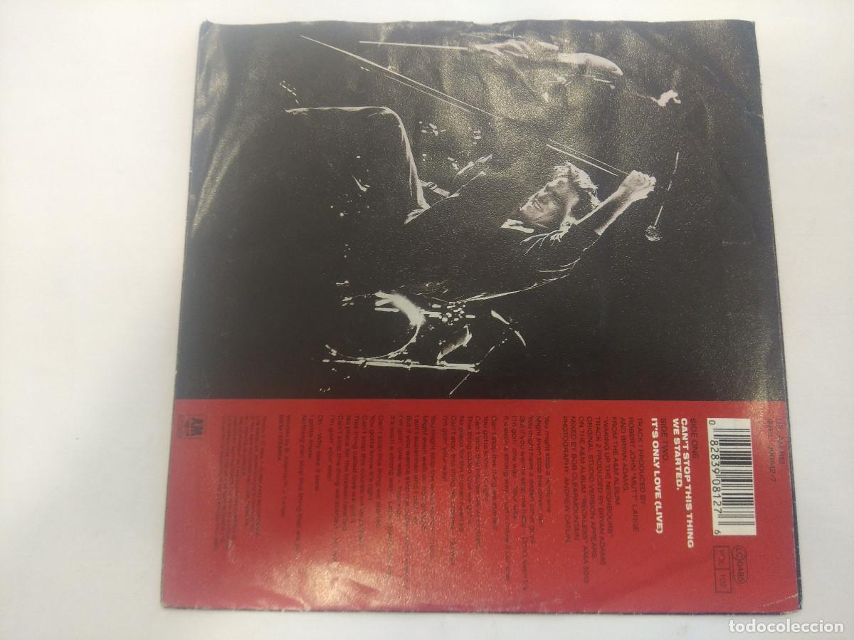 Discos de vinilo: BRYAN ADAMS/CANT STOP THIS THING WE STARTED/SINGLE. - Foto 3