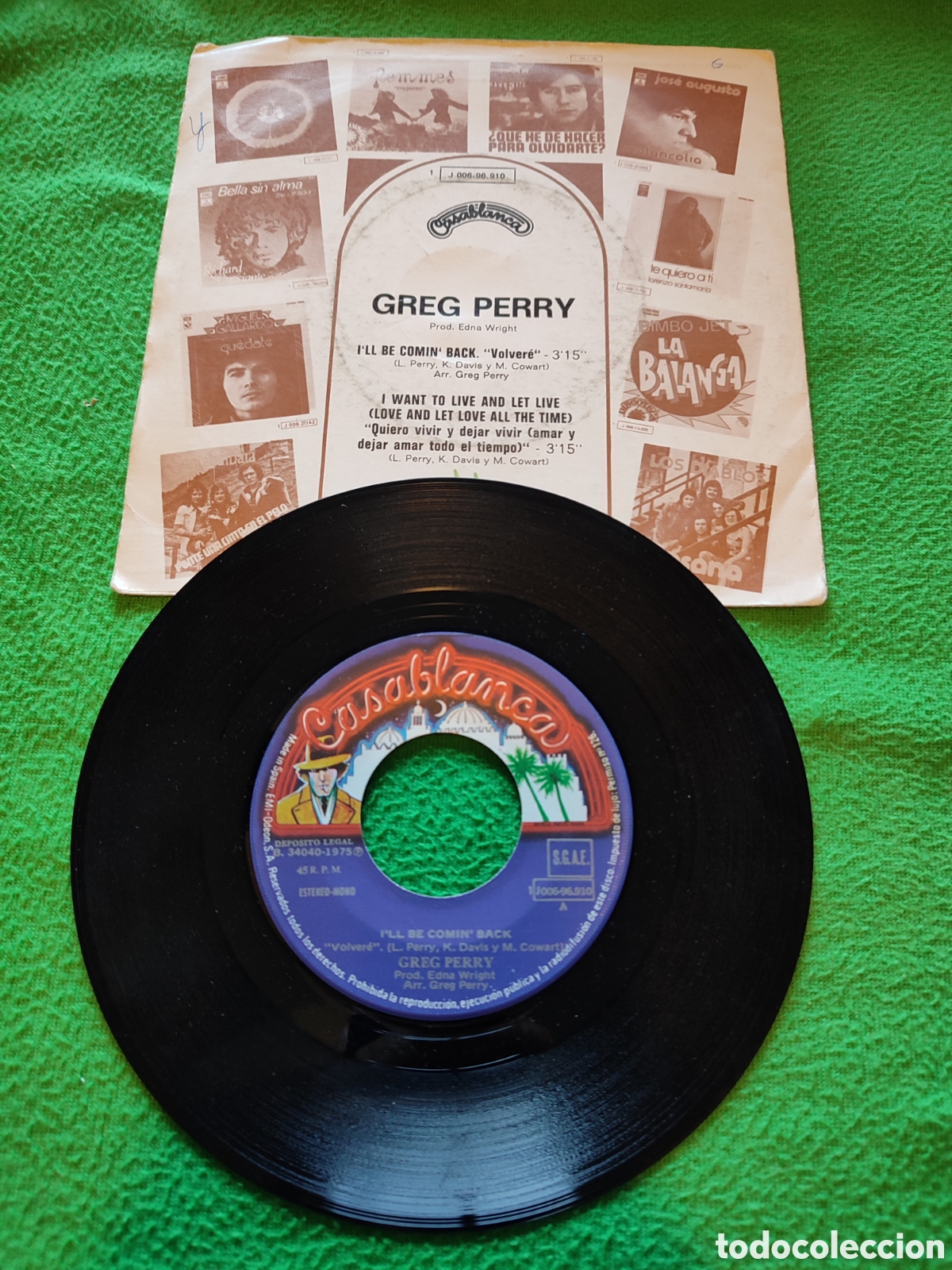 Discos de vinilo: Greg Perry - Ill be comin back - Foto 2