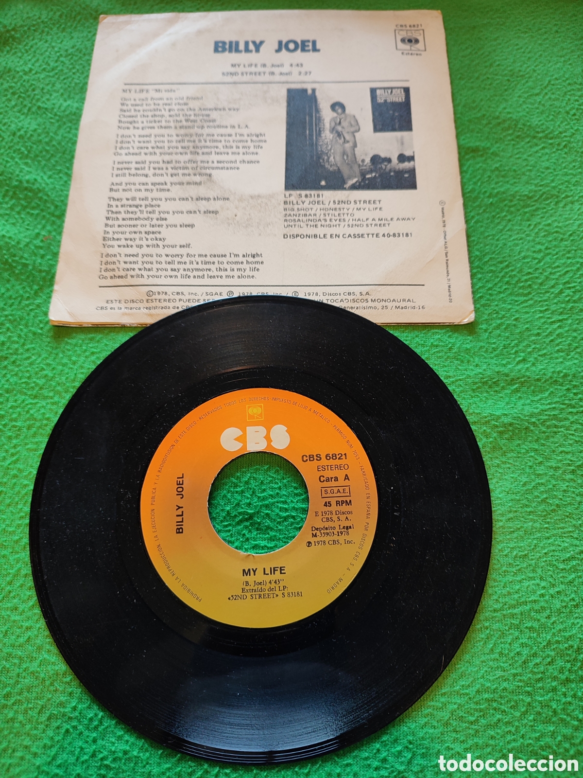 Discos de vinilo: Billy Joel - Mi vida - Foto 2