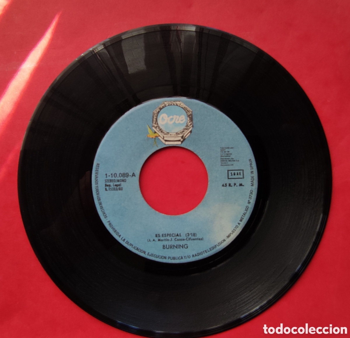 Discos de vinilo: Single de BURNING - Foto 2