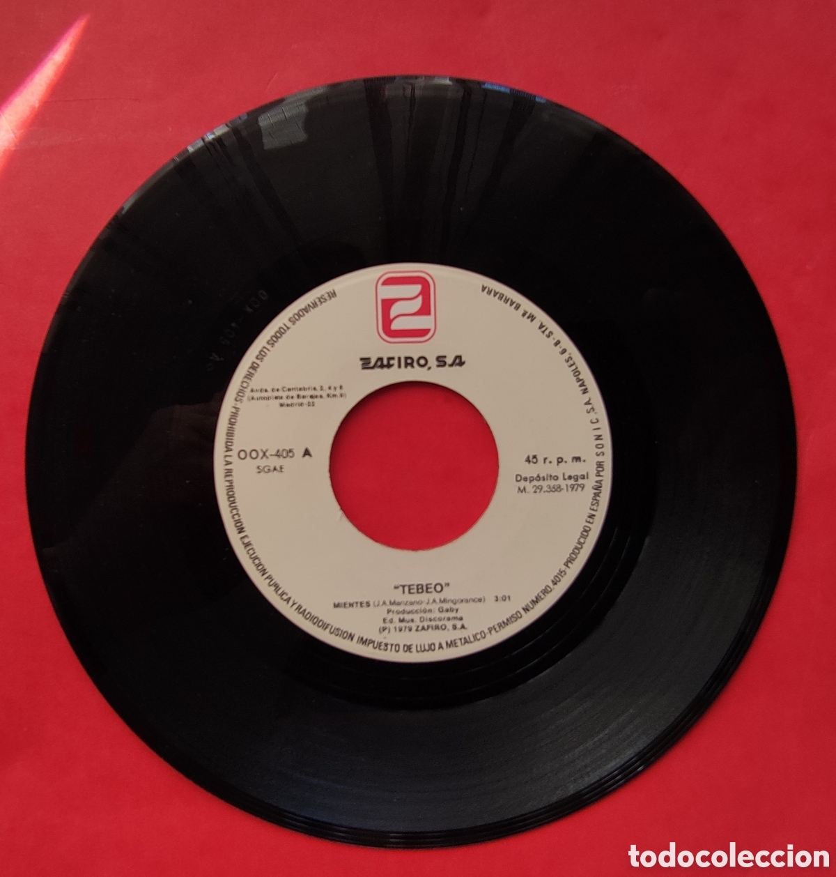 Discos de vinilo: Single de TEBEO - Foto 2