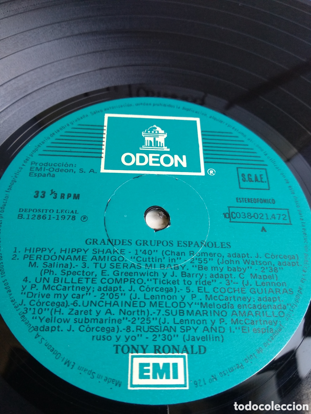 Discos de vinilo: TONY RONALD, LOS 60S, SPAIN, ODEON, 1978, J.4 - Foto 4