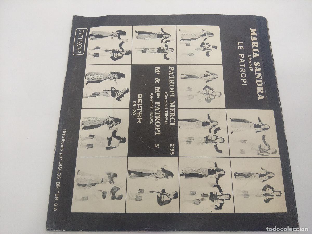 Discos de vinilo: MARIA SANDRA/PATROPI/SINGLE. - Foto 3