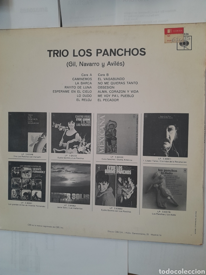Discos de vinilo: TRIO LOS PANCHOS. - Foto 2