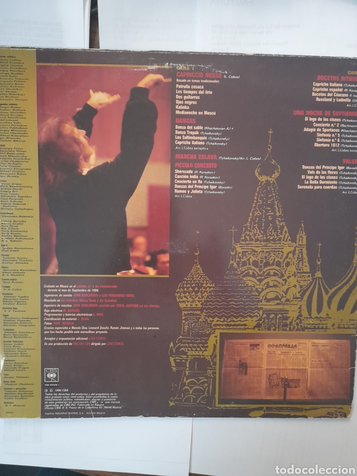 Discos de vinilo: Luis Cobos. Capriccio Russo. - Foto 2