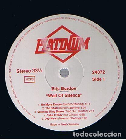 Discos de vinilo: Eric Burdon &ndash; Wall Of Silence - Foto 3