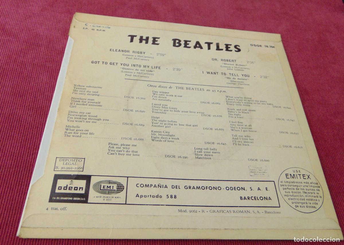 Discos de vinilo: The Beatles &ndash; Eleanor Rigby + 3 - EP 1966 - Foto 3