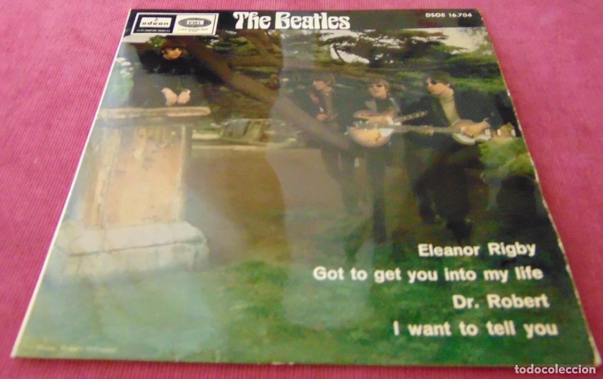 Discos de vinilo: The Beatles &ndash; Eleanor Rigby + 3 - EP 1966 - Foto 2