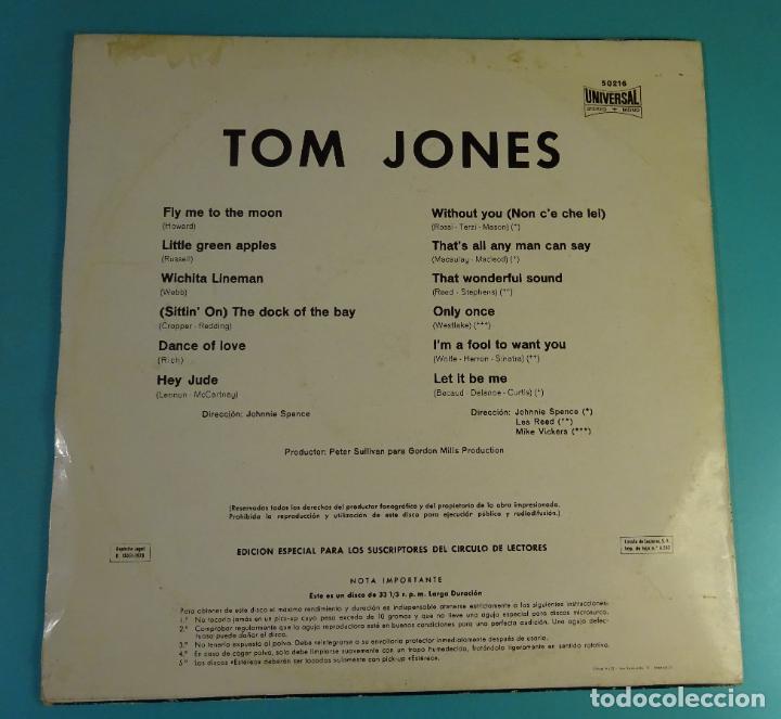 Discos de vinilo: TOM JONES. LP DECCA 1970. C&Iacute;RCULO DE LECTORES - Foto 2