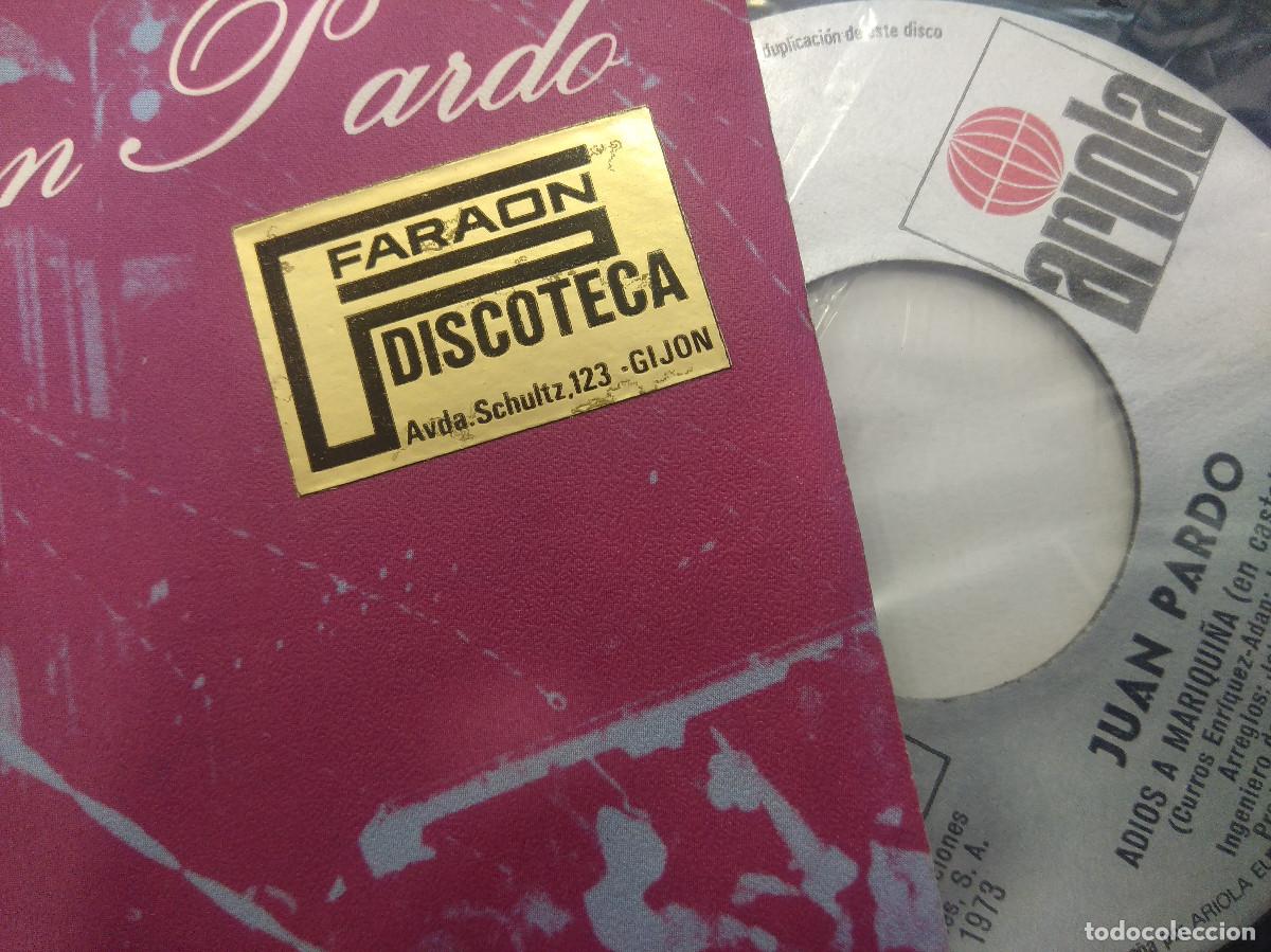 Discos de vinilo: JUAN PARDO/ADIOS A MARIQUI&Ntilde;A/SINGLE. - Foto 2