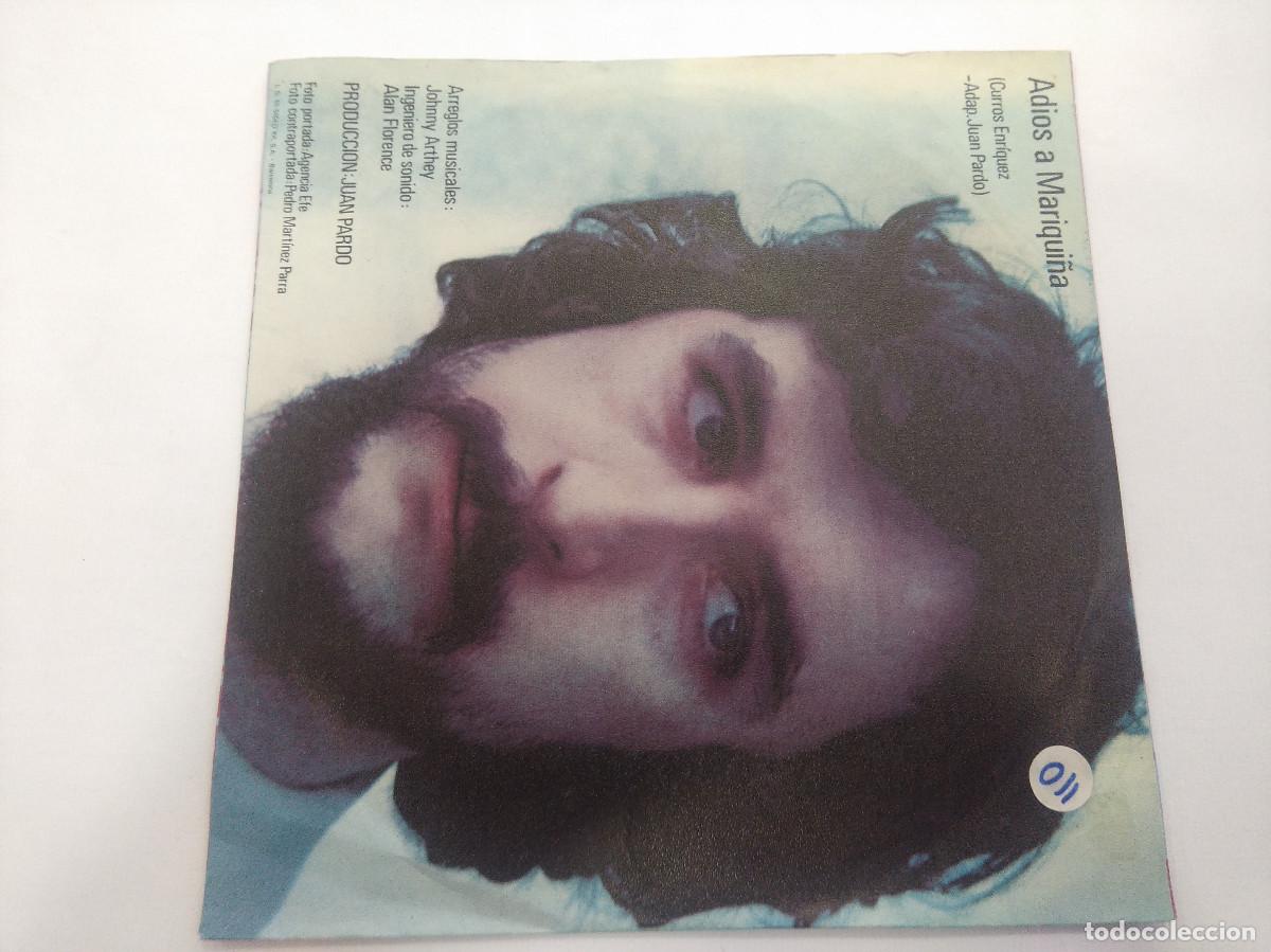 Discos de vinilo: JUAN PARDO/ADIOS A MARIQUI&Ntilde;A/SINGLE. - Foto 3