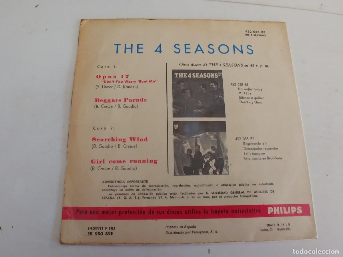 Discos de vinilo: THE 4 SEASONS-EP OPUS 17 +3 - Foto 2