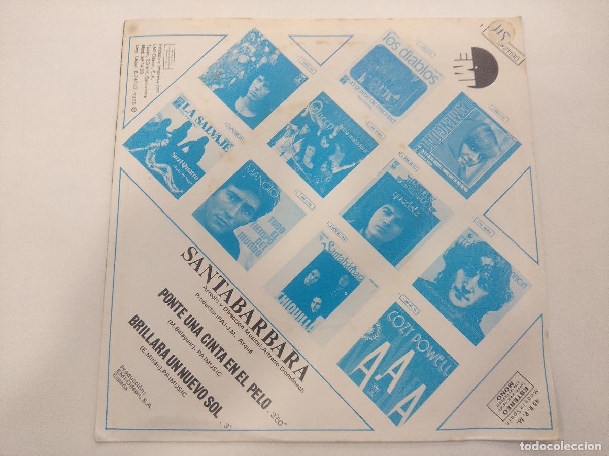 Discos de vinilo: SANTABARBARA/PONTE UNA CINTA EN EL PELO/SINGLE. - Foto 3