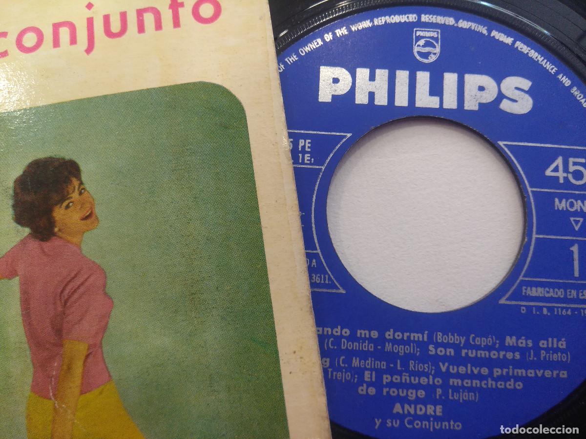 Discos de vinilo: ANDRE Y SU CONJUNTO/LLORANDO ME DORMI/SINGLE. - Foto 2