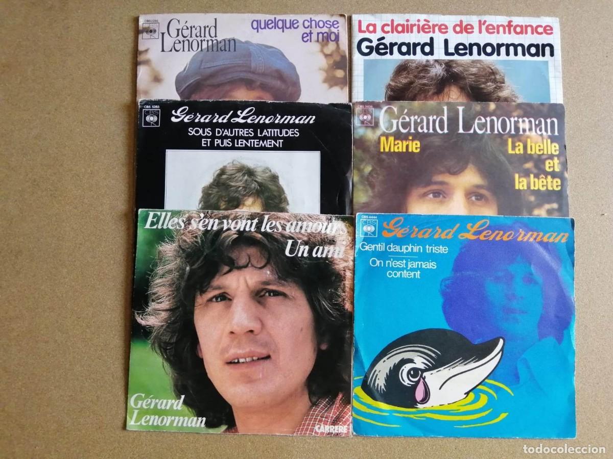 Discos de vinilo: 6 DISCOS SINGLE GERARD LENORMAN - Foto 1