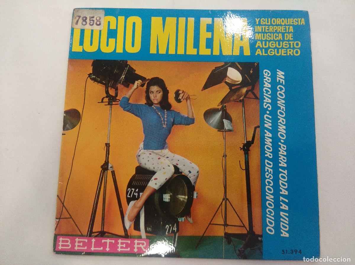 Discos de vinilo: LUCIO MILENA/ME CONFORMO/SINGLE. - Foto 1